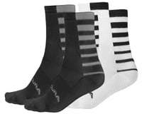 Endura Coolmax Stripe Socks (Black/White) (Twin Pack) (2 Pairs) (L/XL)